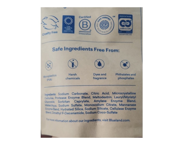 Blueland Laundry Detergent Tablets, Free & Clear, 62 Loads, 12.5 oz/353 g, 62 Count