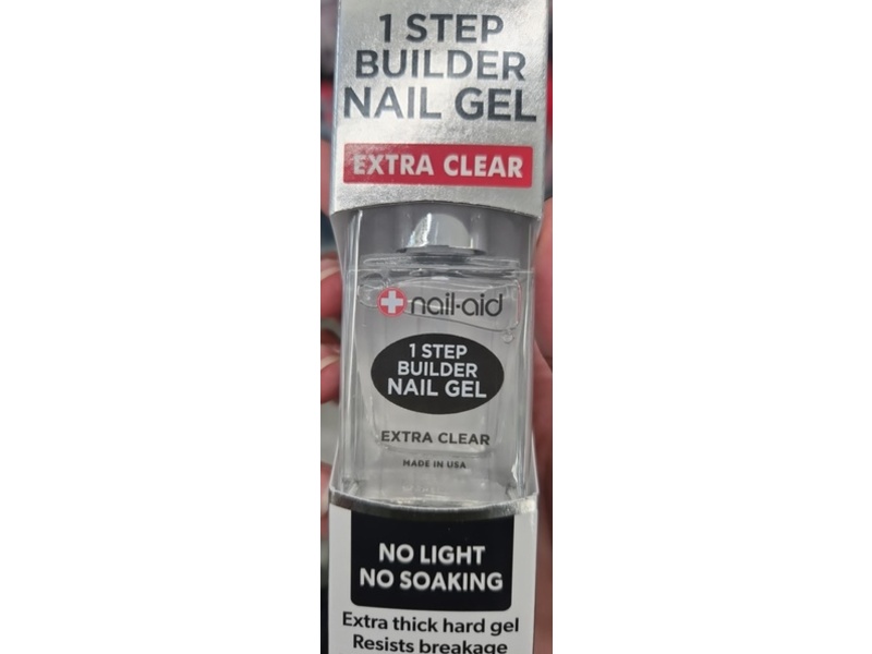Nail-Aid 1 Step Builder Nail Gel, Extra Clear, 0.5 fl oz/15 mL
