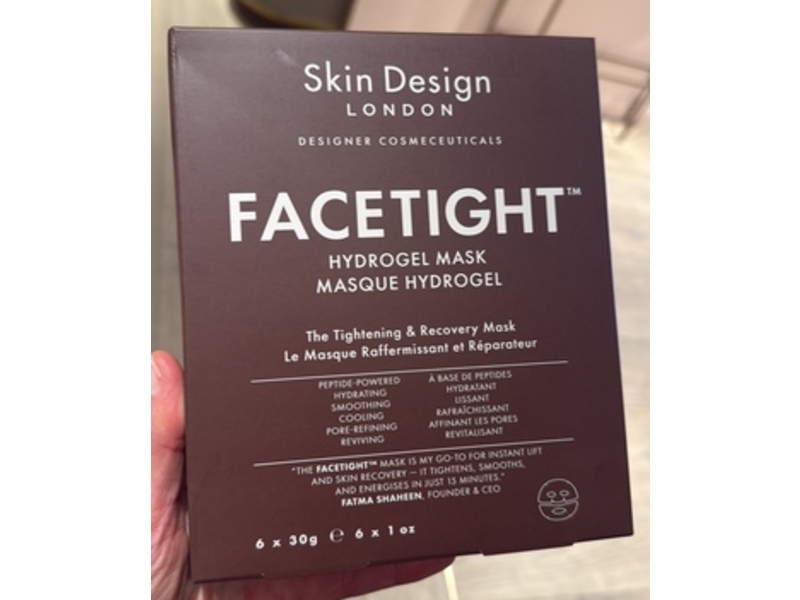 Skin Design London Face Tight Hydro Gel Mask, 1 oz/30 g, Pack Of 6