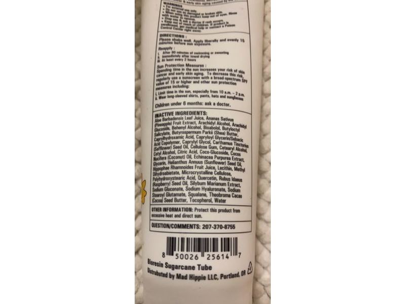 Mad Hippie Ultra-Sheer Body Sunscreen, SPF 40+, 4.0 fl oz/118 mL