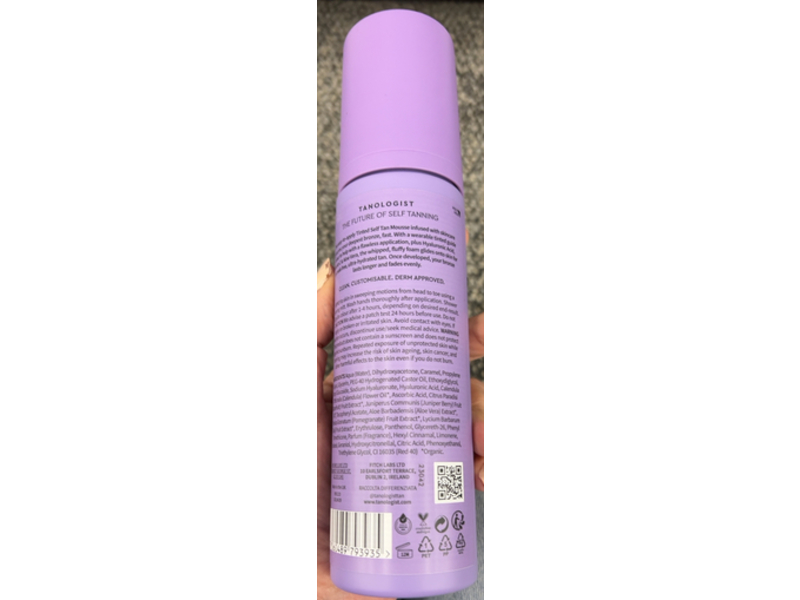 Tanologist Express Tan Tinted Self Tan Mousse, Dark, 6.76 fl oz/200 mL