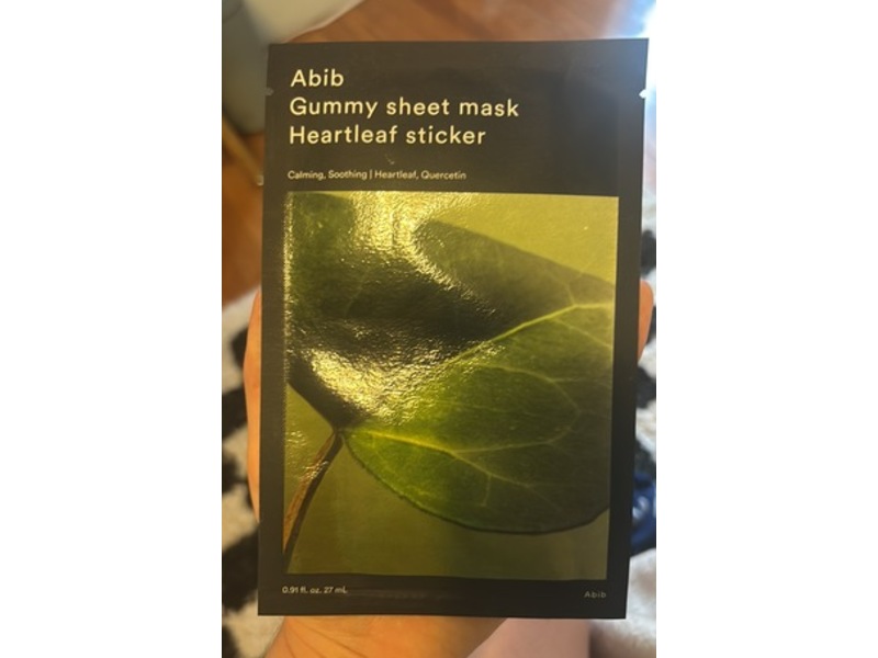 Abib Gummy Sheet Mask, Heartleaf Sticker, 0.91 fl oz/27 mL