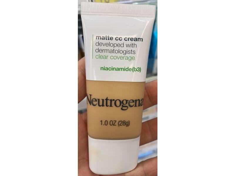 Neutrogena Matte Cc Cream Clear Coverage, Niacinamide B3, Sand, 1.0 oz/28 g