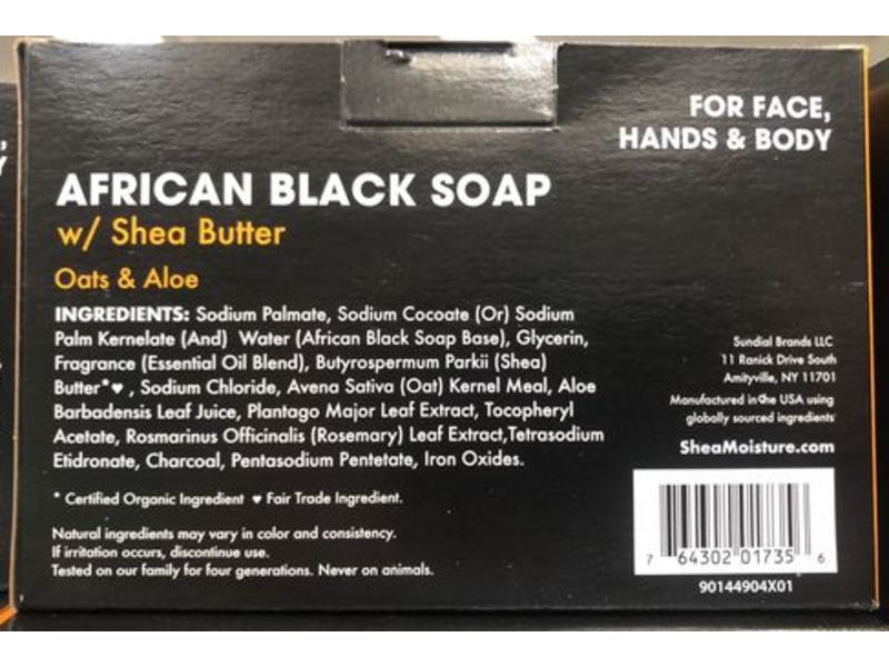 Shea Moisture African Black Soap, Shea Butter + Oats & Aloe, 8 oz