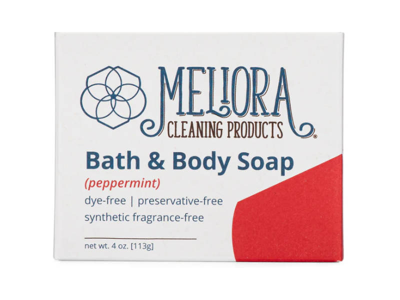 Meliora Bath & Body Soap, Peppermint, 4 oz/113 g