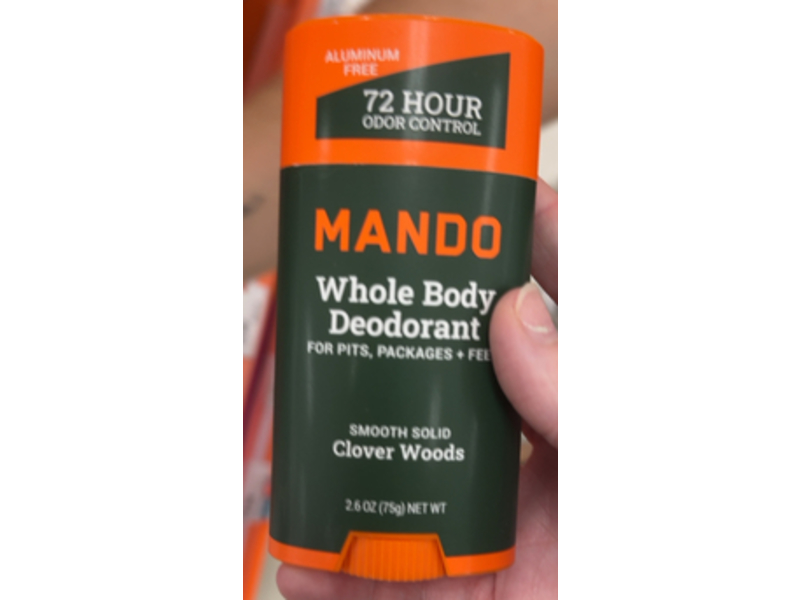 Mando Whole Body Deodorant, Clover Woods, 2.6 oz/75 g