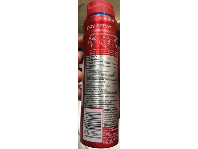 Old Spice Antiperspirant Dry Spray, Fresh, 4.3 oz/122 g