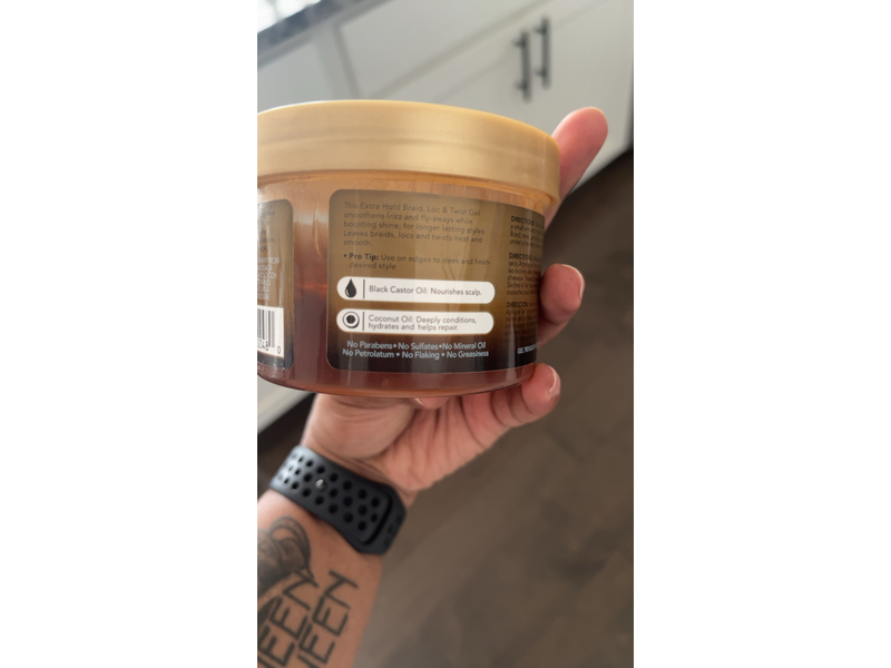 African Pride Braid, Loc & Twist Gel, Black Castor Miracle, 8 fl oz/227 g