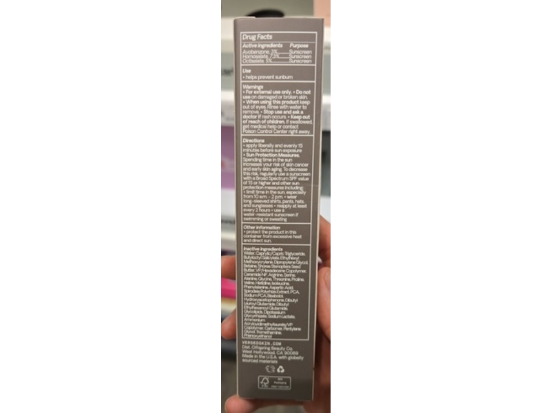 Versed Daily Sunscreen, SPF 50, Ceramide + Bisabolol, 1.7 fl oz/50 mL