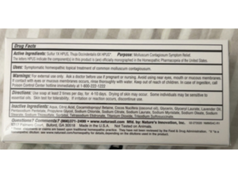 Naturasil Molluscum Relief Soap, Lavender Oil, Natural Plant Extract, 4 oz