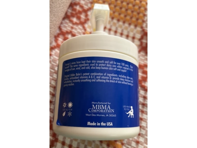 Original Udder Balm Moisturizing Cream, Aloe Vera + Lanolin & Vitamin D, 16 fl oz/473 mL