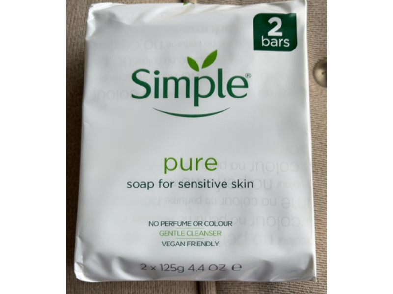 Simple Pure Sensitive Skin Soap, 4.4 oz/125 g