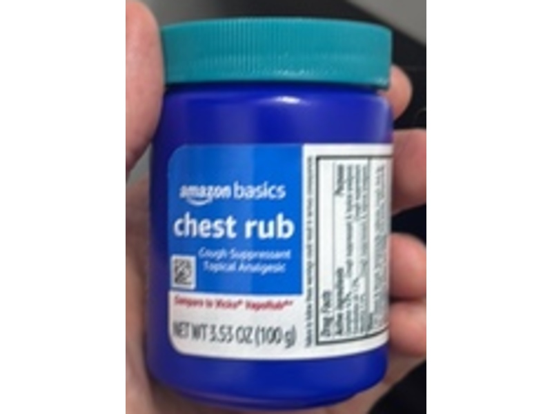 Amazon Basics Chest Rub Cough Suppressant, 3.53 oz/100 g
