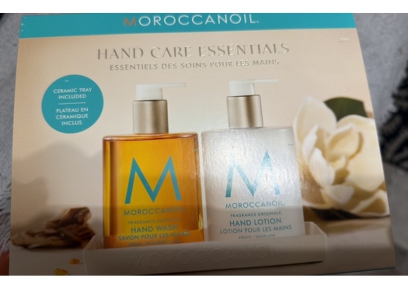 Moroccanoil Hand Care Essentials Set, Ceramic Tray, 12.2 fl oz/360 mL