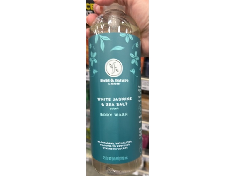 H-E-B Field & Future Scent Body Wash, White Jasmine & Sea Salt, 24 fl oz/709 mL