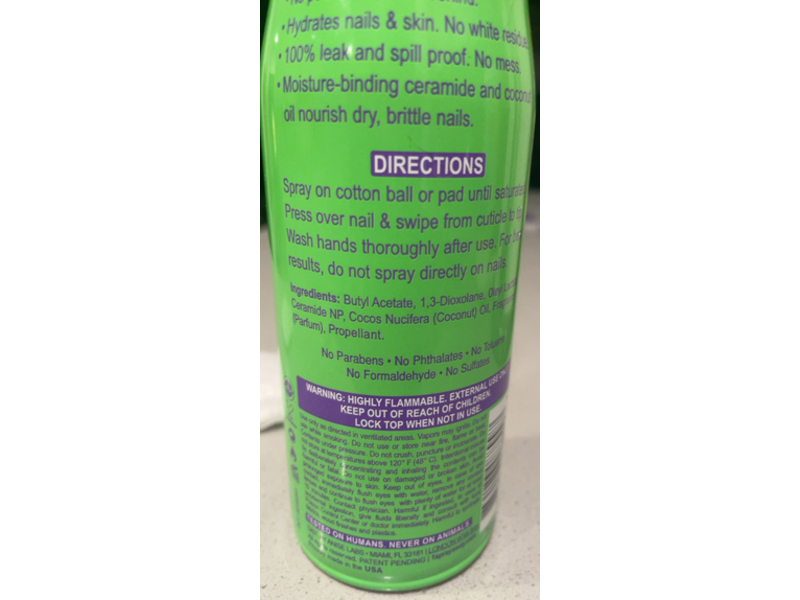 Nail Aid Spray Away Nail Polish Remover, Non Acetone Spray, 8 fl oz/177 mL