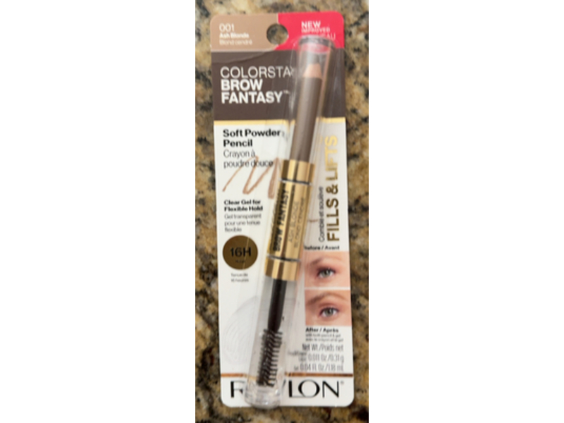 Revlon ColorStay Brow Fantasy Soft Powder Pencil & Clear Gel Duo, Ash Blonde, 0.11 oz/0.31 g