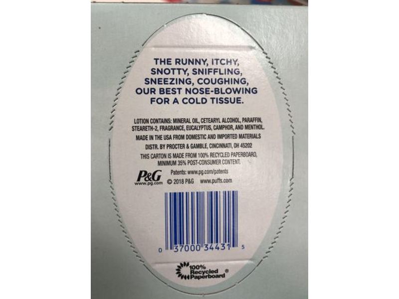 Puffs Plus Lotion Vicks Facial Tissues, 48 Count