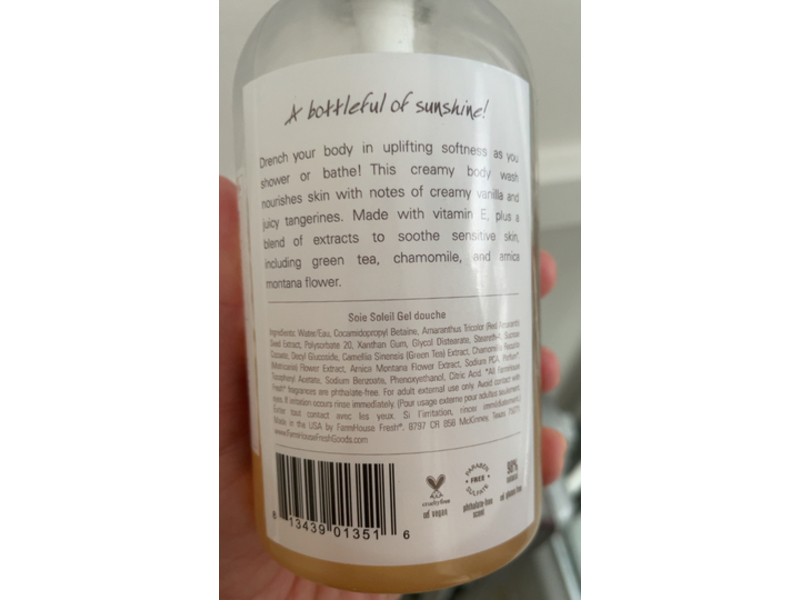 FarmHouse Fresh Soothing Body Wash, Sunshine Silk, 12 fl oz/355 mL