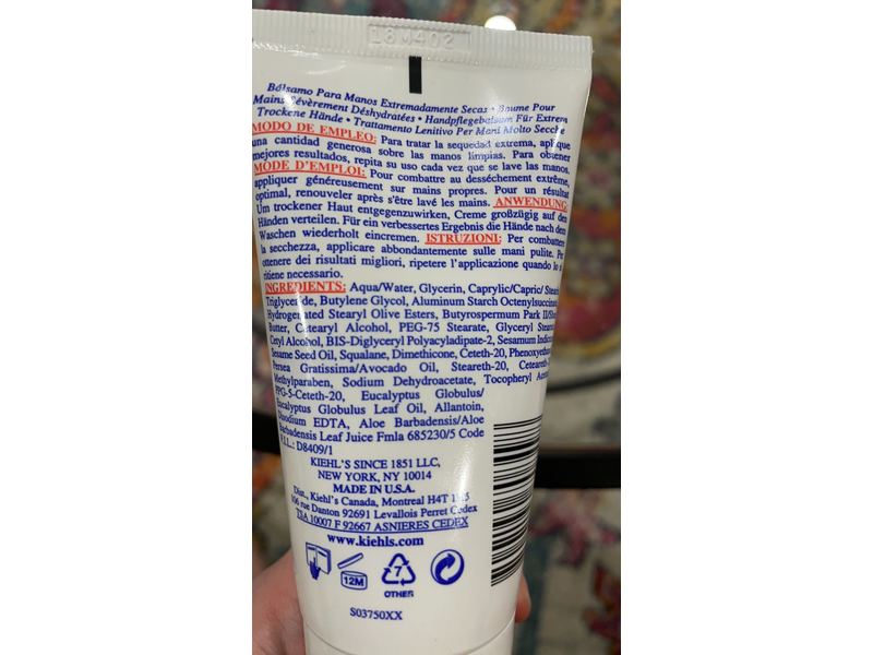 Kiehl's Since 1851 Ultimate Strength Hand Salve, 2.5 fl oz/75 mL