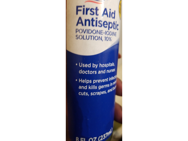 Equate First Aid Antiseptic Povidone-Iodine Solution, 10%, 8 fl oz/237 mL