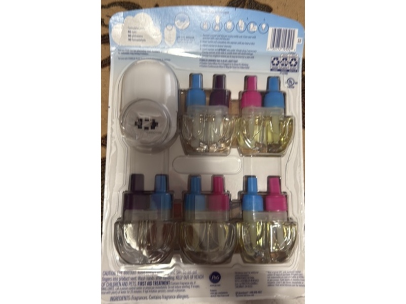 Febreze x Downy Plug Scented Oil Refill & Oil Warmer, April Fresh + Lavender & Vanilla Bean, 0.87 fl oz/26 mL, 5 Count