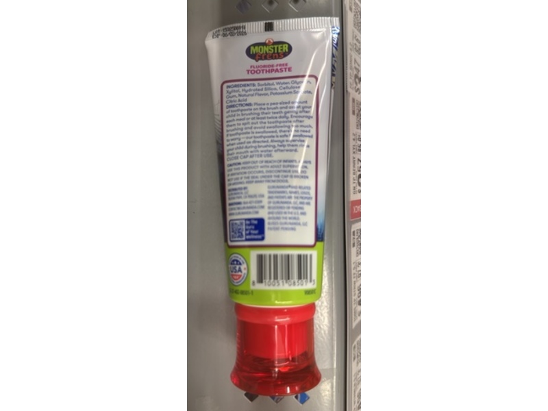 Guru Nanda Monster Frens Kids Fluoride Free Toothpaste, Mixed Berry, 4.2 oz/119 g