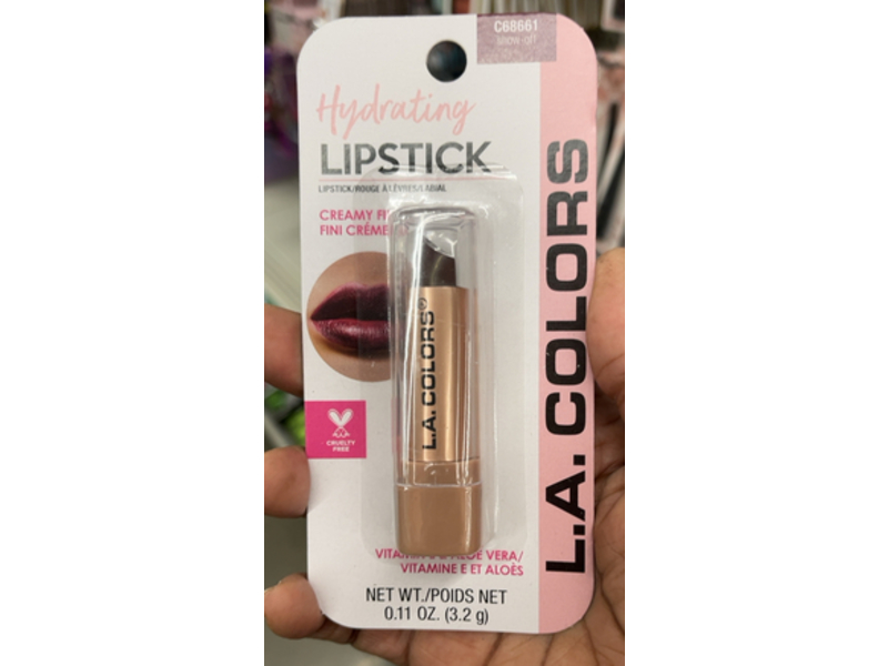 L.A. Colors Lipstick, C68661 Show-Off, 0.11 oz/3.2 g