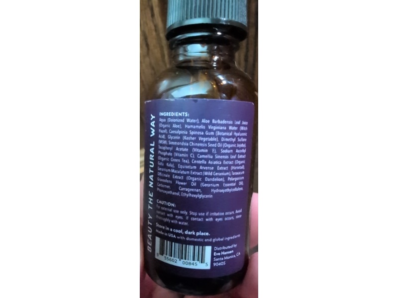 Eve Hansen Hydrating Serum, Vitamin C, E & Aloe, 1 fl oz/30 mL