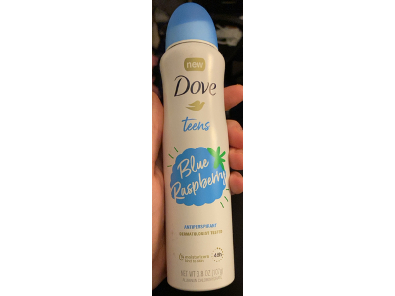 Dove Teens Antiperspirant, Blue Raspberry, 3.8 oz/107 g