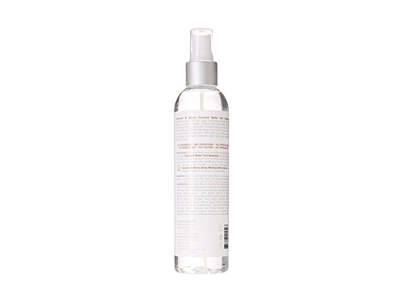 Design Essentials Coconut & Monoi Coconut Water Curl Refresher For Instant Curl Revitalization, 8 oz/236.5 mL