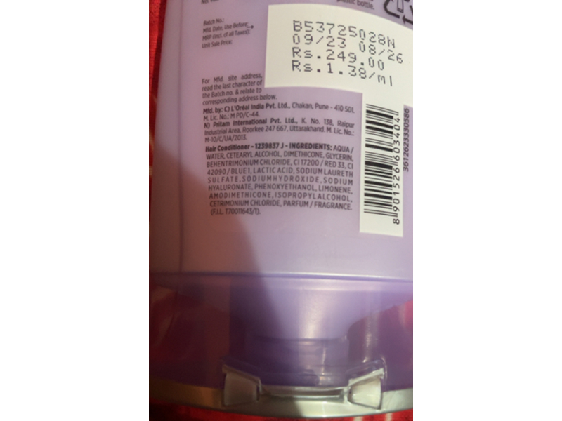 L'Oreal Paris 72H Moisture Sealing Conditioner, 180 mL