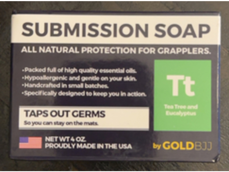 Gold BJJ Submission Soap, Tea Tree & Eucalyptus, 4 oz, Pack Of 5