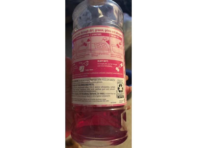 Pine-Sol Multi-Surface Cleaner, Cherry Blossom, 48 fl oz/1.41 L