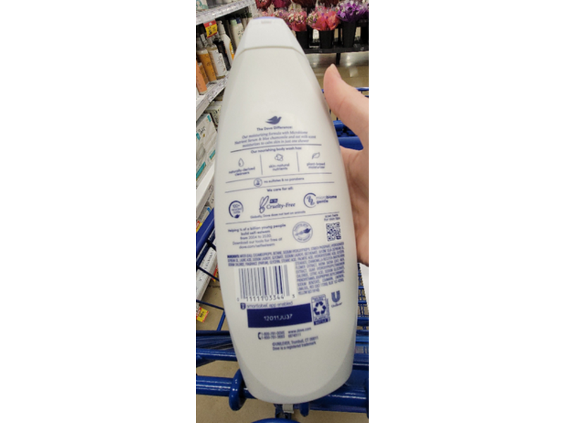 Dove Anti-Stress Body Wash, Blue Chamomile And Oat Milk, 22 fl oz/650 ml