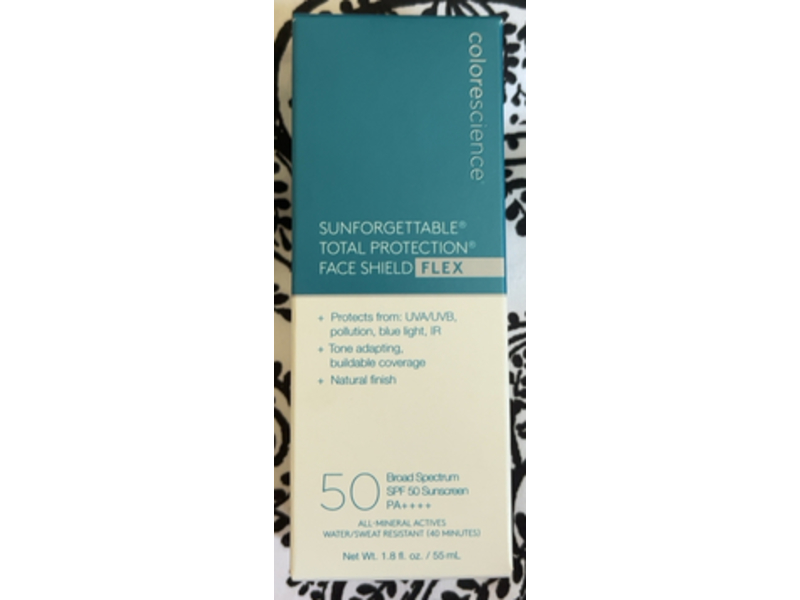 Colorescience Sunforgettable Total Protection Face Shield Flex Sunscreen, Tan, SPF 50 PA++++, 1.8 fl oz/55 mL