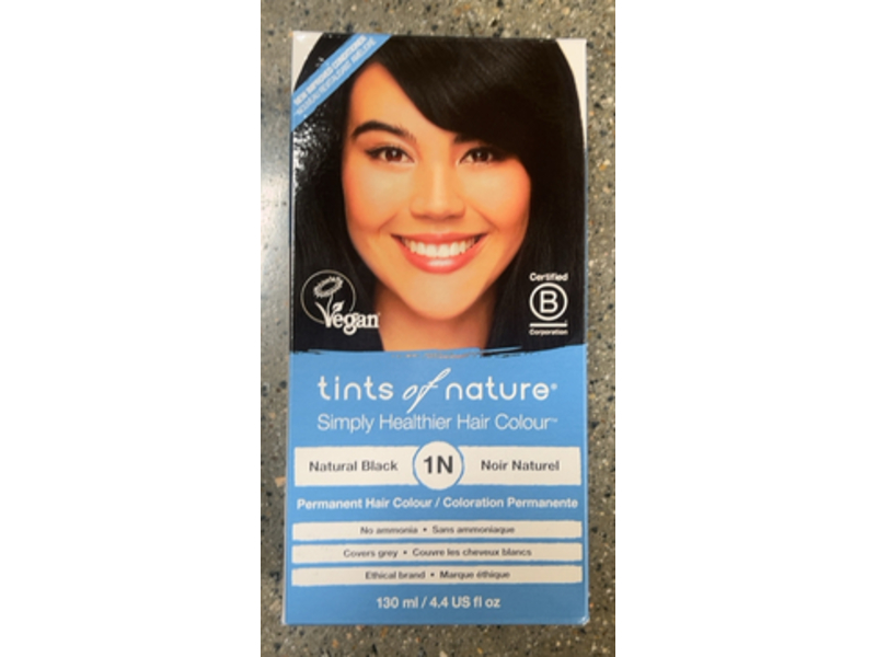 Tints Of Nature Simply Healthier Permanent Hair Colour, 1N Natural Black, 4.4 fl oz/130 mL