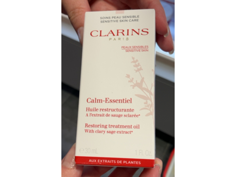 Clarins Calm-Essentiel Restoring Treatment Oil, Clary Sage Extract, 1 fl oz/30 mL