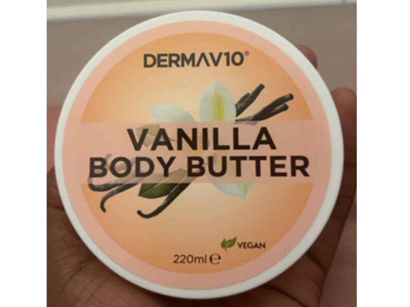 Derma V10 Body Butter, Vanilla, 220 mL