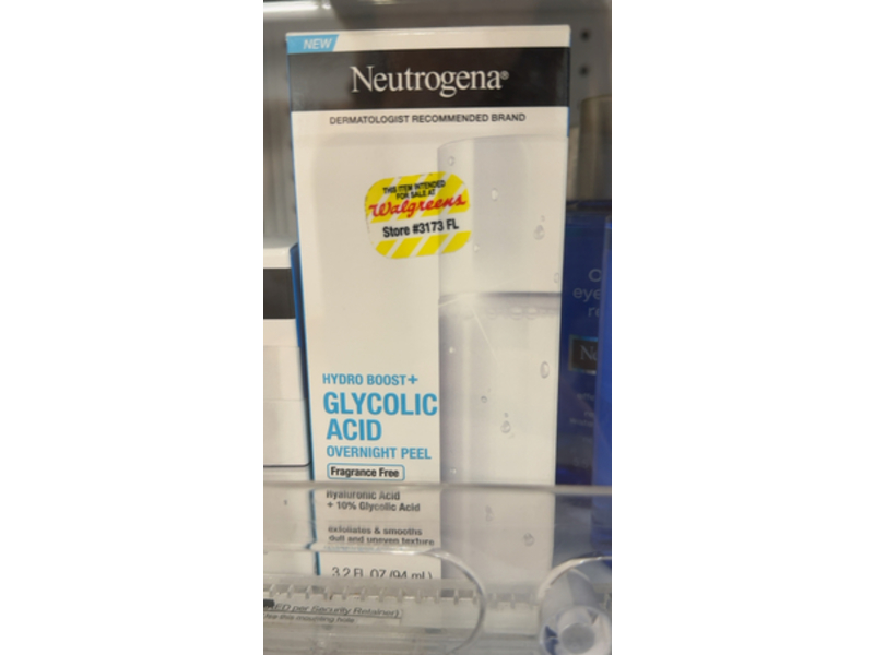 Neutrogena Hydro Boost + Overnight Peel, Hyaluronic Acid + 10% Glycolic Acid, 3.2 fl oz/94 mL
