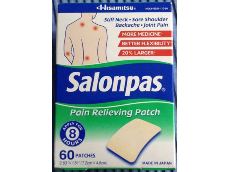 Salonpas Pain Relieving Patch, 60 Patches, Pack Of 3