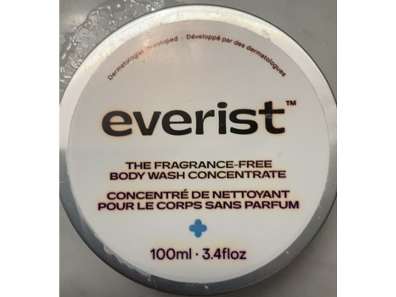Everist Body Wash Concentrate, Fragrance-Free, 3.4 fl oz/100 mL