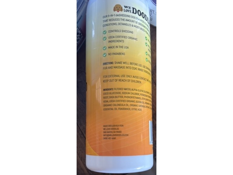 We Love Doodles De Shedding Dog Shampoo, She Control, 16 fl oz/473 mL
