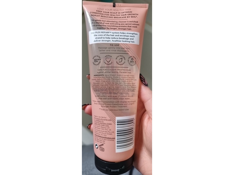 Charles Worthington Grow Strong Activating Shampoo, Maximise, 8.45 fl oz/250 mL