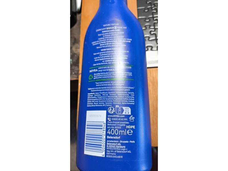 Nivea Nourishing Body Milk, 400 mL