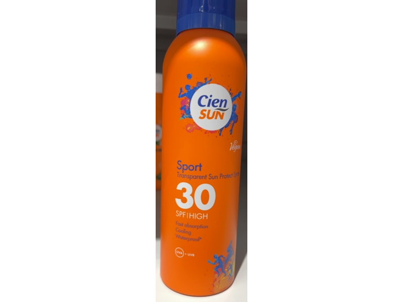 Cien Sun Sport Transparent Sun Protect Spary, SPF 30