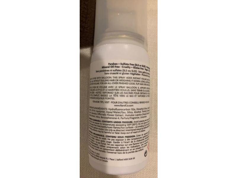 R+Co Balloon Dry Volume Spray, 1 oz/30 mL