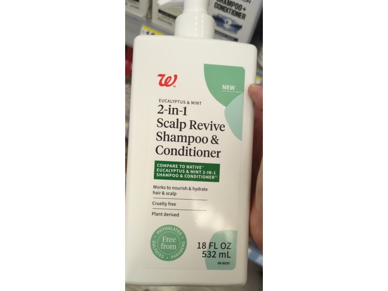 Walgreens 2-In-1 Scalp Revive Shampoo & Conditioner, Eucalyptus & Mint, 18 fl oz/532 mL