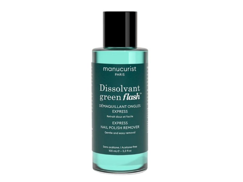 Manucurist Paris Dissolvant Green Flash Express Gel Polish Remover, 3.3 fl oz/100 mL