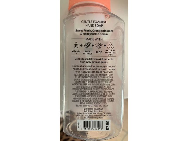Bath & Body Works Market Peach Gentle Foaming Hand Soap, 8.75 fl oz